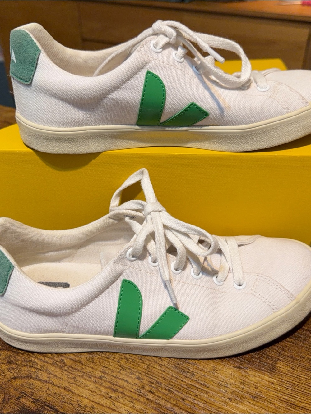 Veja Campo Canvas  white and Green sneaker
